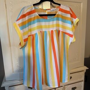 Emily Wonder Multicolor Striped Blouse